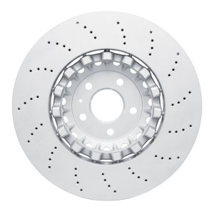 Audi RS5 Brake Rotor (1) - Front - R1 Concepts - Drilled Carbon Alloy GeoMET - `18-`25